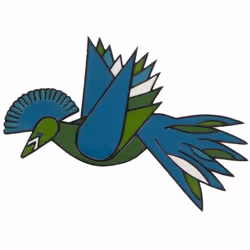 Apportez une touche de nature et d'élégance à votre décoration avec l'Oiseau Huppé bleu et vert mural en résine de chez Amade ...