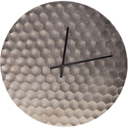 Amadeus - Horloge imitation balle de golf 51x3x51 cm en aluminium argenté