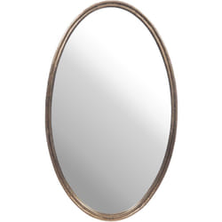 Miroir ovale 52x4x86 cm en aluminium doré