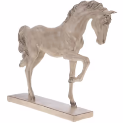 Apportez une touche d'élégance à votre décoration avec le cheval sur socle crème de 55 cm de hauteur, signé Amadeus. Ce magni ...