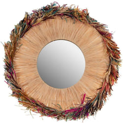 Amadeus - Miroir rond frou frou multicolore