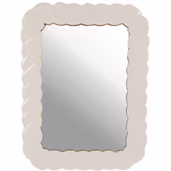 Le miroir torsadé en métal blanc, d'une largeur de 31,5 cm et d'une longueur de 24 cm, apportera une touche élégante et raffi ...