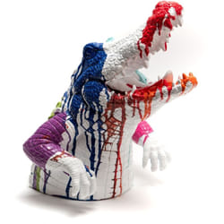 Amadeus - Crocodile en attaque Trash blanc