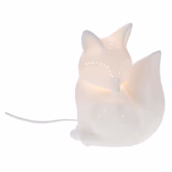 Découvrez la lampe Renard en porcelaine blanche de chez Amadeus, une pièce à la fois élégante et ludique qui apportera une to ...