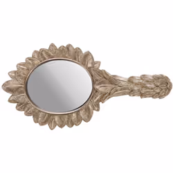 Élevez votre routine beauté avec le miroir à main Léon, un accessoire élégant et fonctionnel. Conçu avec une finition en or c ...
