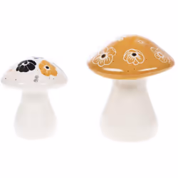 Apportez une touche naturelle et poétique à votre décoration avec le lot de 2 champignons Mélissa en céramique. Ce duo harmon ...