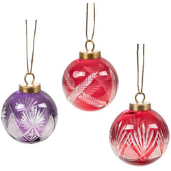 3 boules de Noël en verre ciselé - Amadeus