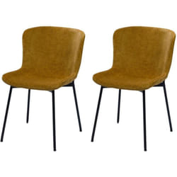 Amadeus - Chaise Arabelle jaune (lot de 2)