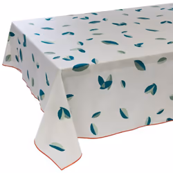 La nappe Vanina 150x150 cm apporte une touche élégante et naturelle à votre table. Son fond blanc pur, rehaussé d'un liseré o ...