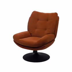 Fauteuil pivotant Magnum Orange pied noir