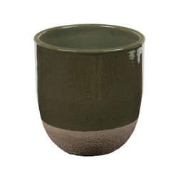 Cache pot Belga olive 15 cm - Amadeus