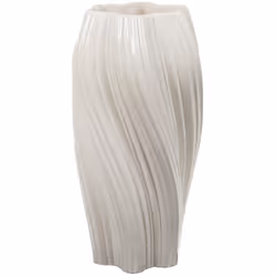 Apportez une touche de raffinement à votre intérieur avec le vase Élégance. En céramique blanche, sa surface striée offre un ...