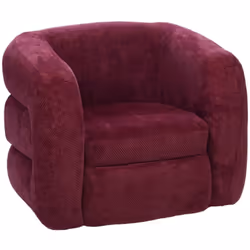 Le Fauteuil Bess rouge Bordeaux de Amadeus allie élégance et confort avec son tissu effet velours somptueux. Son design raffi ...