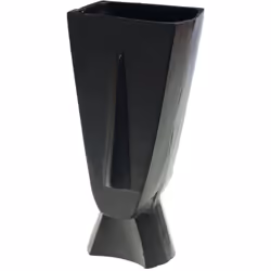 Découvrez le Vase Visage noir 30 cm , une pièce déco audacieuse en aluminium noir. Son design unique représente le bas d'un v ...