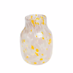 Vase Izak jaune et rose clair 22 cm - Amadeus