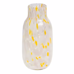 Vase Izak jaune et rose clair 28 cm - Amadeus