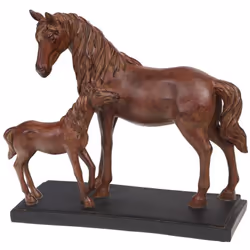 Apportez une touche d'élégance et de douceur à votre intérieur avec cette magnifique sculpture en résine représentant un chev ...