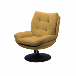 Fauteuil pivotant Magnum Camel pied noir