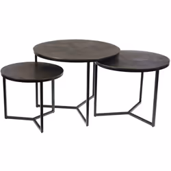 Sublimez votre intérieur avec ce magnifique set de 3 tables basses alu en fonte d'aluminium. Alliant finesse et robustesse, c ...