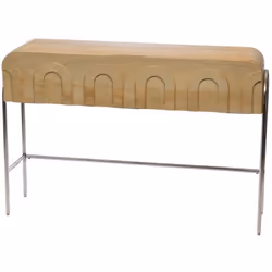 Alliez élégance et fonctionnalité avec la console Alban. Conçue en bois de manguier massif, elle arbore un design sculpté aux ...