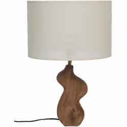 La Lampe Verso allie élégance naturelle et design dynamique. Son pied en bois ondulé crée une impression de mouvement, tandis ...