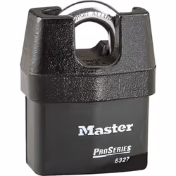 Le Cadenas 67mm Pro Series tout-Temps Anse protégée à clé MASTERLOCK - 6327EURDCC est un équipement de sécurité essentiel pou ...
