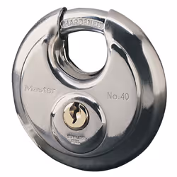 MASTER LOCK Cadenas disque en acier inoxydable de 70 mm de largeur avec anse protge