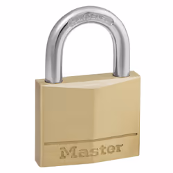 MASTER LOCK Cadenas en laiton massif d'une largeur de 40 mm, Cadenas conventionnel, Verrouillage par cl��, fermeture différen ...