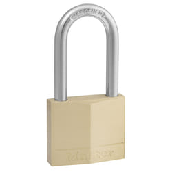 MASTER LOCK Cadenas en laiton massif d'une largeur de 40 mm avec anse longue de 38 mm
