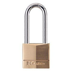 MASTER LOCK Cadenas en laiton massif d'une largeur de 40 mm avec anse longue de 51 mm
