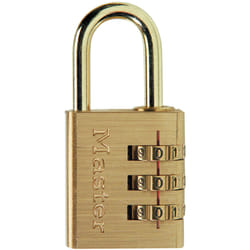 MASTER LOCK Cadenas combinaison programmable de 30 mm de large, finition laiton