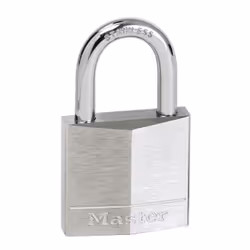 MASTER LOCK Cadenas en laiton massif nickel d'une largeur de 40 mm, Cadenas conventionnel, Verrouillage par clé, fermeture di ...