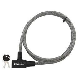 MASTER LOCK Cble antivol cl d'une longueur de 1,8 m et x 10 mm de diamtre ; noir