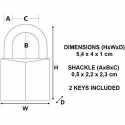 Fermer à clé MasterLock Magnum; 40 mm