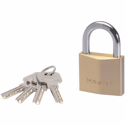 Cadenas Master Lock 2950EURD - Laiton massif : Sécurité et élégance Protégez vos biens avec style grâce au cadenas Master Loc ...