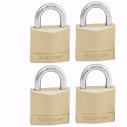 Cadenas en laiton massif MASTERLOCK 30 mm - Lot de 4 - 130EURQNOP - Le cadenas en laiton massif Master Lock n° 130EURQNOP com ...