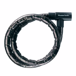 MASTER LOCK Cble antivol articul cl d'une longueur de 2m x 20mm de diamtre ; noir, Antivol, Noir, Acier, Vinyl, Acier, Clé