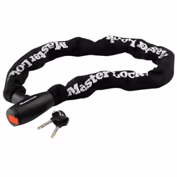 MASTER LOCK Chane en acier cment d'une longueur de 1 m x 10mm avec serrure intgre cl ; noir