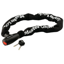 MASTER LOCK Chane en acier cment d'une longueur de 1 m x 10mm avec serrure intgre cl ; noir