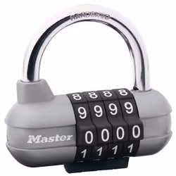 MASTER LOCK 1520EURD, Cadenas conventionnel, Verrouillage à combinaison, Passe-partout, Noir, Acier inoxydable, Métal, Acier  ...