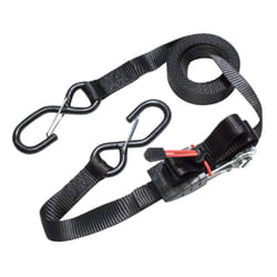 MASTER LOCK Sangles cliquet de 4,25 m x 25 mm avec crochets en S ; lot de 2 ; noir