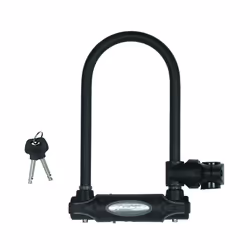MASTER LOCK Antivol U en acier cment d'une largeur de 11cm avec anse longue de 21cm ; noir, Verrou en U, Noir, Acier, Vinyl,  ...