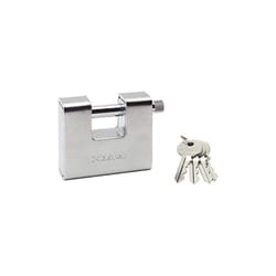 No Brand - Master Lock 680EURD Cadenas rectangulaire de Zinc a Clés, Gris, 8 x 9,5 x 2,9 cm