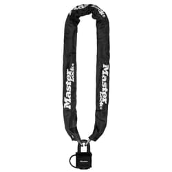 MASTER LOCK Chane en acier cment d'une longueur de 90cm x 6mm avec cadenas en acier lamin de 40mm ; noir