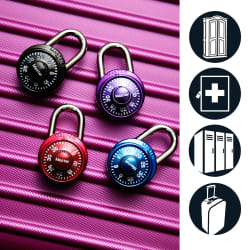 Master Lock 1533EURD Cadenas à combinaison fixe préréglée, Couleur Aléatoire, 5,7 x 4 x 2,5 cm