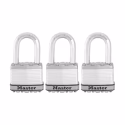 Lot de 3 Cadenas Haute Sécurité MASTER LOCK M5EURTRILF Ce lot de 3 cadenas professionnels MASTER LOCK M5EURTRILF combine une  ...