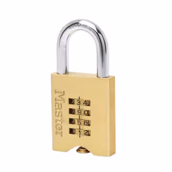 MASTER LOCK Cadenas en laiton massif d'une largeur de 51 mm avec combinaison programmable, Cadenas conventionnel, Verrouillag ...