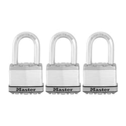 Master Lock - Cadenas Haute Sécurité M115EURTRILF - a Clé - Acier Laminé Recouvert - Extérieur - Anti-rouille - Anse m -