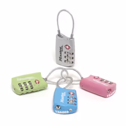 MASTER LOCK Cadenas pour bagages certifi TSA combinaison programmable largeur 30mm avec anse flexible