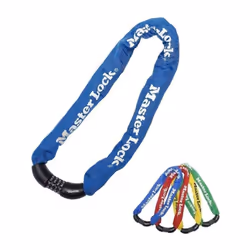 La chaîne antivol vélo avec combinaison programmable intégrée Master Lock nº 8392EURDPROCOL mesure 90 cm de long. Elle possed ...